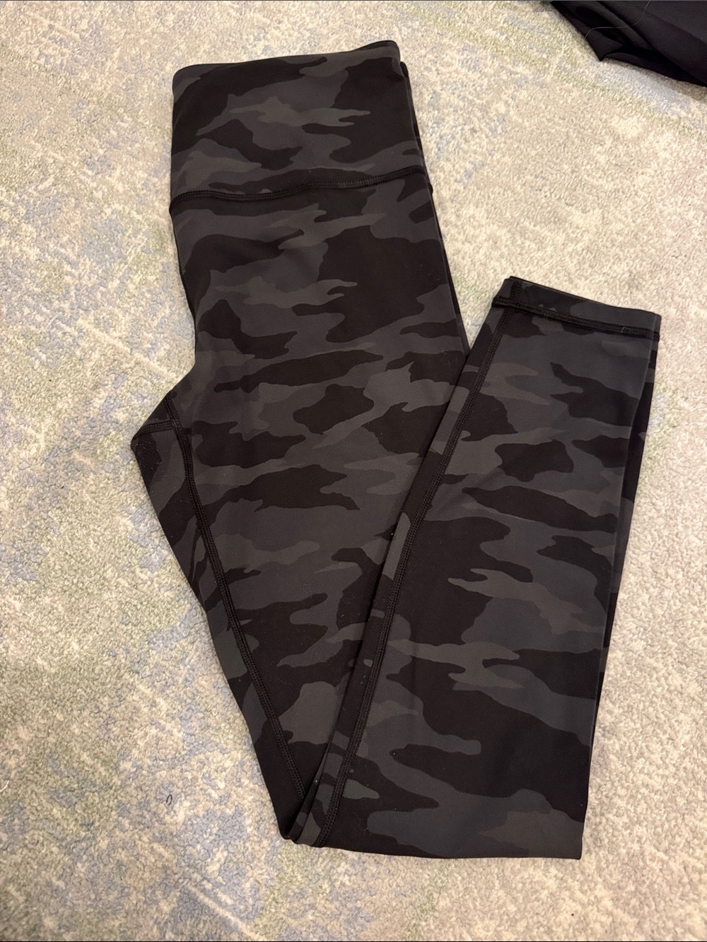 Athleta Black & Gray Camo Leggings